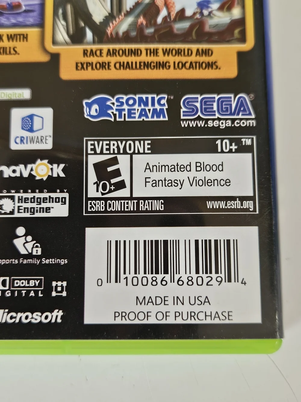 Sonic Unleashed XBOX 360 Complete CIB Platinum Hits Manual Case
